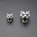 Fashion Trendy S999 Pure Silver Tiger Shape Sterling Big Hole Spacer Loose Beads for Jewelry Necklace Bracelet Making