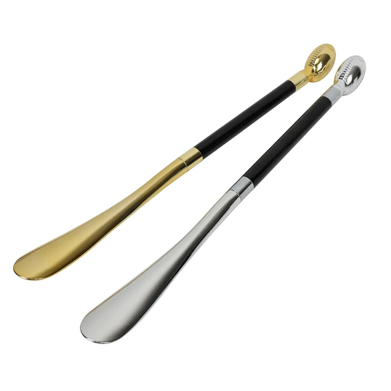 Shoehorn Manufacturers Long Handle Metal Luxury Rugby Head Lifter High Fasion Shoe Horn