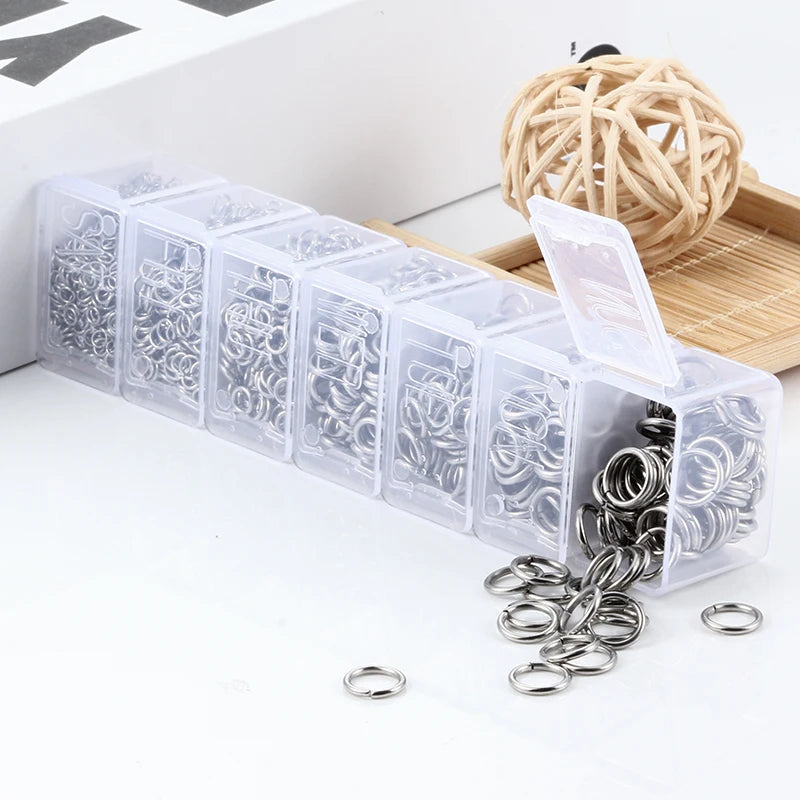 7 Specification Stainless Steel Open Loops Jump Rings & Split Ring Diy Jewelry Bracelet Necklace Accessories Connection Ring
