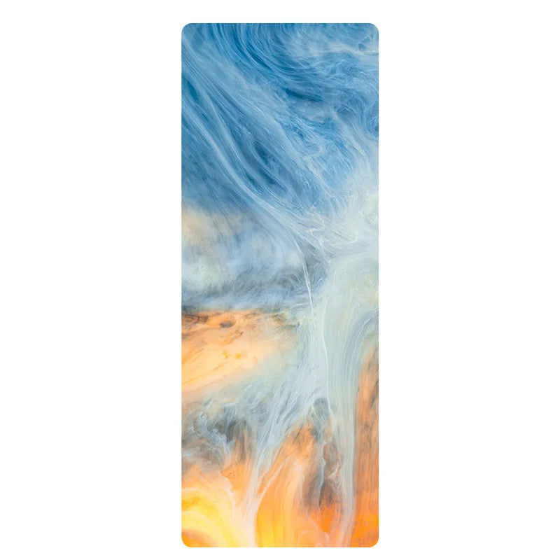 Anti slip Folding Yoga Mat Eco Friendly Natural Rubber Suede Yoga Mat Factory