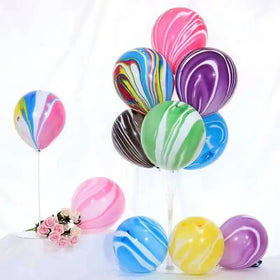 10inch 12inch 100pcs/bag Thick Printed Colorful Cloud Agate Marble Latex Balloon for Wedding Birthday Festival Party Decoration