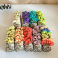 White Sage Smudge Stick 7 Chakra Sinuata Flower Cleansing Balancing Smudging California White Sage Bundles Forget-me-not
