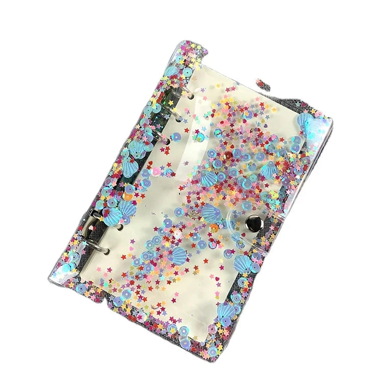 Refillable Custom Colored Waterproof Laser Cover 6 Holes Ring Binder A5 A6 PVC Budget Binder Notebook Cover with Ruler