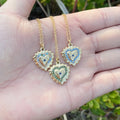 SC Hot Selling Heart Shaped Pendant Necklace Zircon Devil Eyes Pendant Necklace Stainless Steel Eye Necklace for Women Men