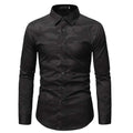 New Men's Casual Shirt Brand Fashion Loose Casual Lapel Long Sleeve Shirt Men
