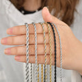 Twist Chains Necklace Wholesale High Quality Hip Hop 316 Stainless Steel Men Women Link Chain Necklaces