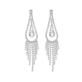 Hot Selling Factory Prices Vintage Drop Earrings with Long Tassel Fashion Full Diamonds and Rhinestones