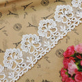 1 Yard Sustainable Flower Embroidered Lace Ribbon Trim Fabric for DIY Wedding Dress Sewing & Craft Accessories