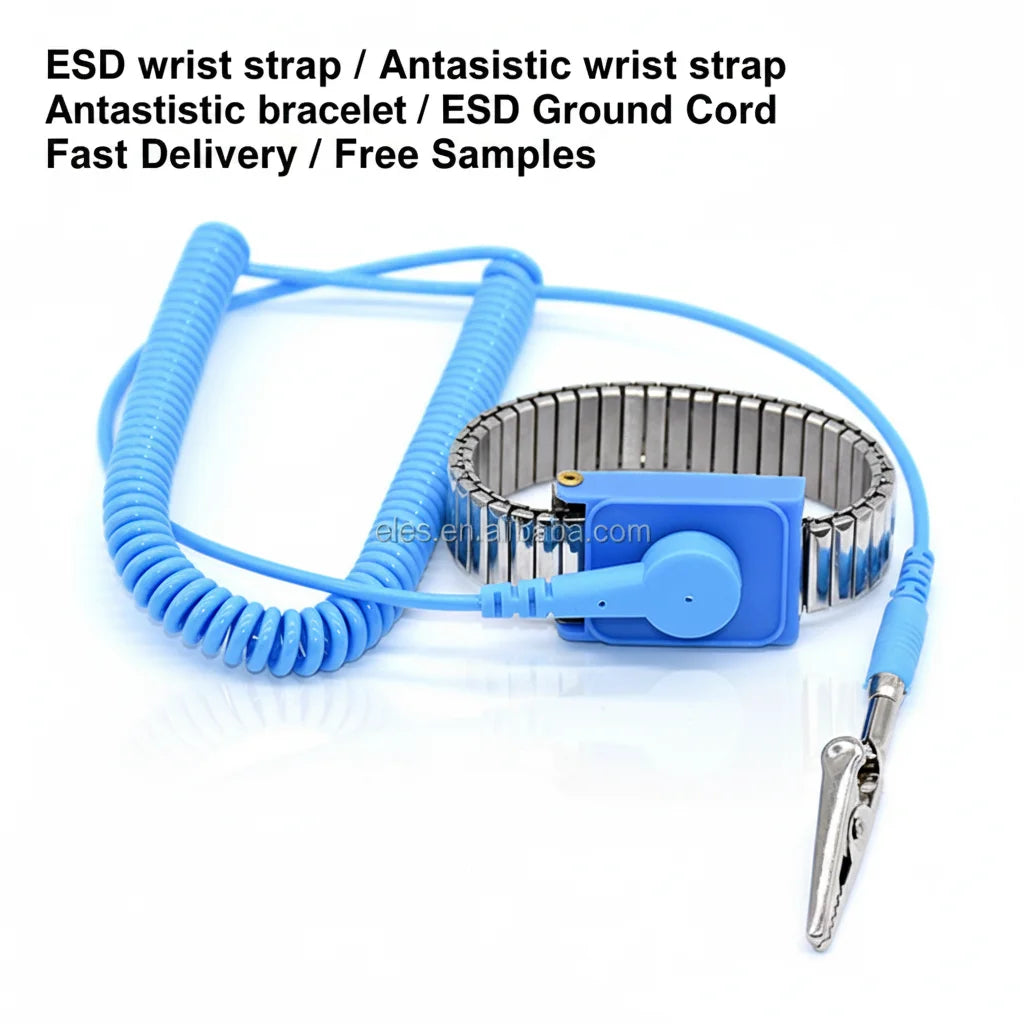 ESD Wrist Strap Band ESD Metal Wrist Strap Anti- Static Wrist and Ankle Straps for Elctronica Industrial