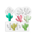 Wholesale Hot Sale Cactus DIY Chocolates Silicon Fondant Mould Happy Birthday Round Moulds