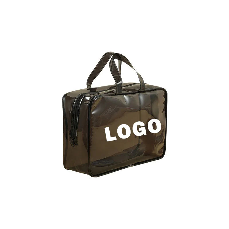 Custom logo PVC Bag Travel Bath Bag Woman Portable Large Capacity Waterproof Cosmetic Storage Bags