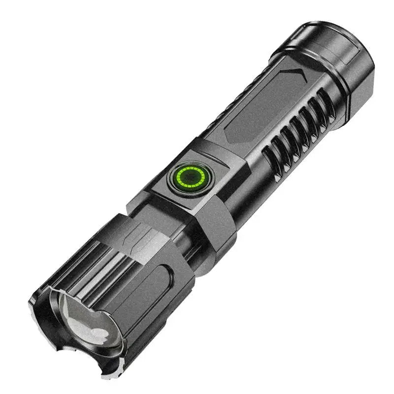 Hot Sale Super Bright High Lumen Zooming LED ABS Plastic USB Rechargeable Flashlight Outdoor Led Multifunctional Flashlight