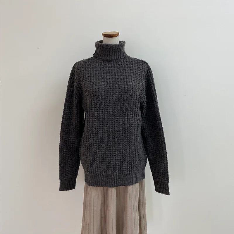 Wholesale Customization Solid Color Winter Knitted Pullover Sweaters Women