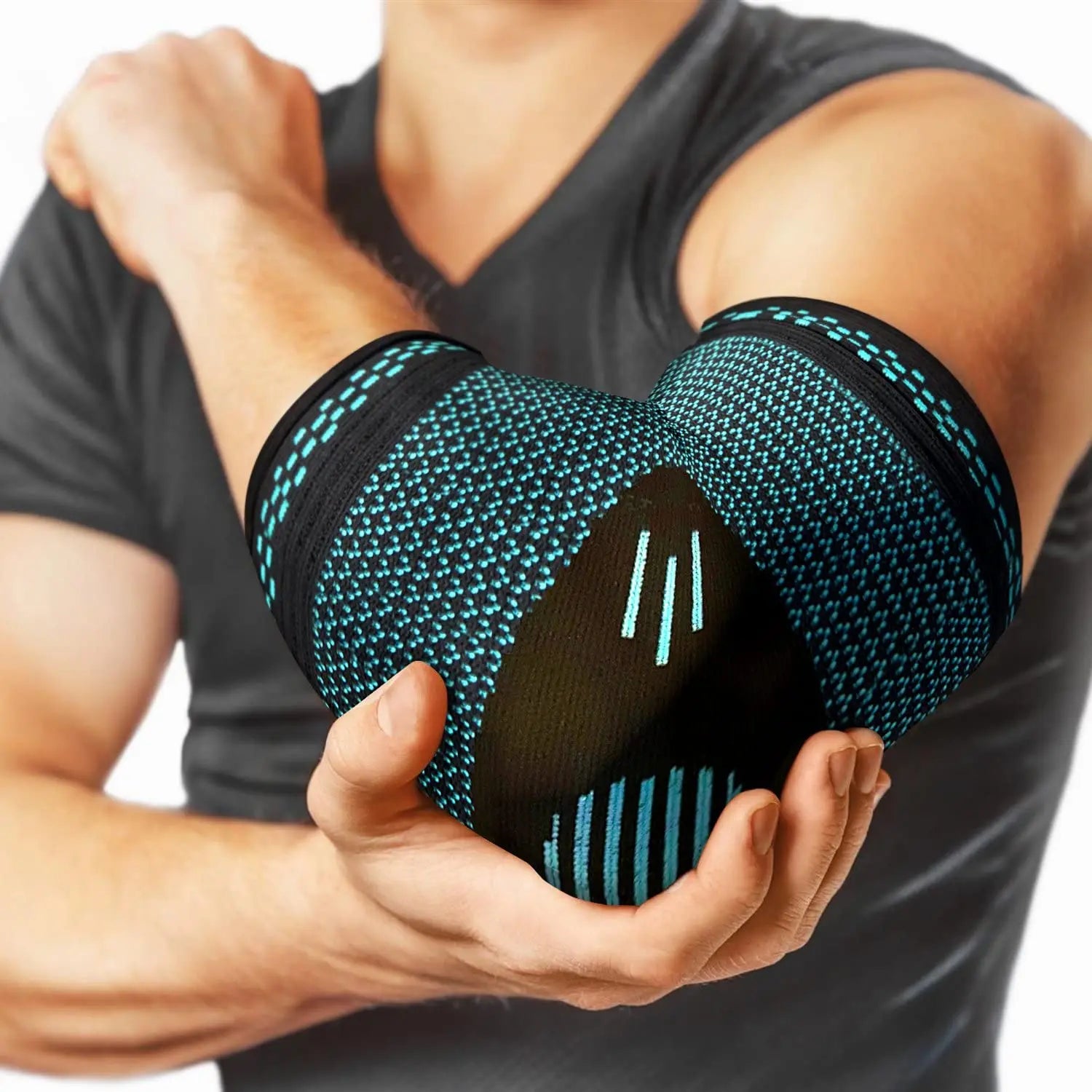 Nylon Arm Support Elbow Sleeves Flexible Compression Brace for Tennis Workouts Weightlifting-Protective Function