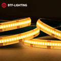 BTF LIGHTING High Density Dual White Tunable DC24V 640leds/m Ip65 Strip Waterproof Cob CCT Led Streifen