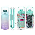 China Water Bottles 2000ml  Outdoor Sports Motivational  Water Bottle with Sleeve