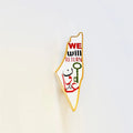 Trendy Palestine Map Badge Women Enamel Jewelry 18k Gold Stainless Steel Country Map Brooch