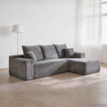 L-Shape Luxury Modern High-Compression Fabric Three-Seater Sectional Sofa Multi Color Options for Apartment & Hotel Use