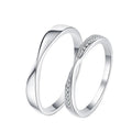Factory Wholesale Fine Jewelry 925 Sterling Silver X Shape Trendy Style Stackable Ring Moissanite Ring for Couple