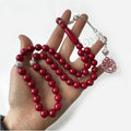 New Silver Plated Resin Tesbih Black Color Handmade Prayer Beads 10mm45 Rosary Tassels Islam Gift Muslim Misbaha Unisex Baclite