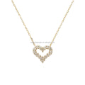 Luxury 14K Solid Gold Lab Diamonds Necklaces AU585 Moissanite Love Heart Shape Pendant Necklace Good Fine Jewelry