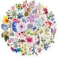 50Pcs Flowers Plant Colorful Fresh Washi Home Decor Sticker