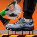 CEATSAFETV  Smash and Puncture Proof Steel Toe Work Shoes With Rotate Button Safety Shoes for Men Steel Toe