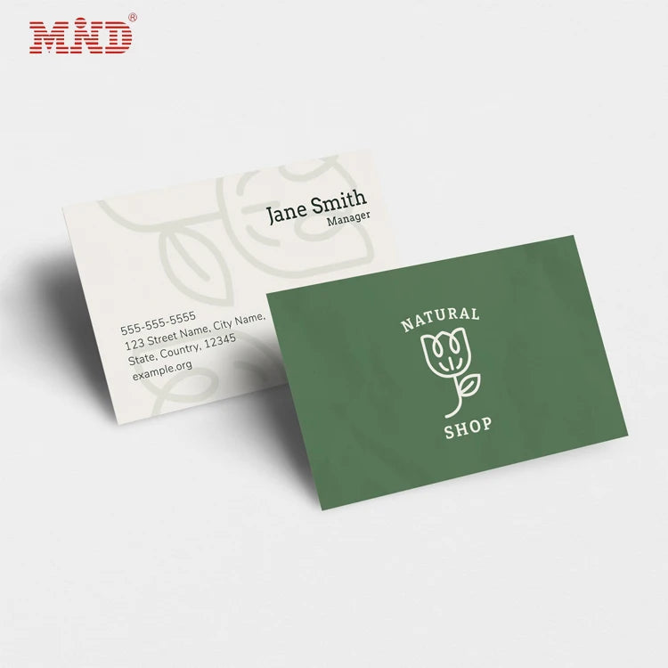 Recycled Paper Thank You Greeting Card Postcards With Logo Customized Fancy Design Offset Custom Printing Business Card