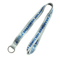 0.8 Inch Width Silk Print Lanyard with Ring