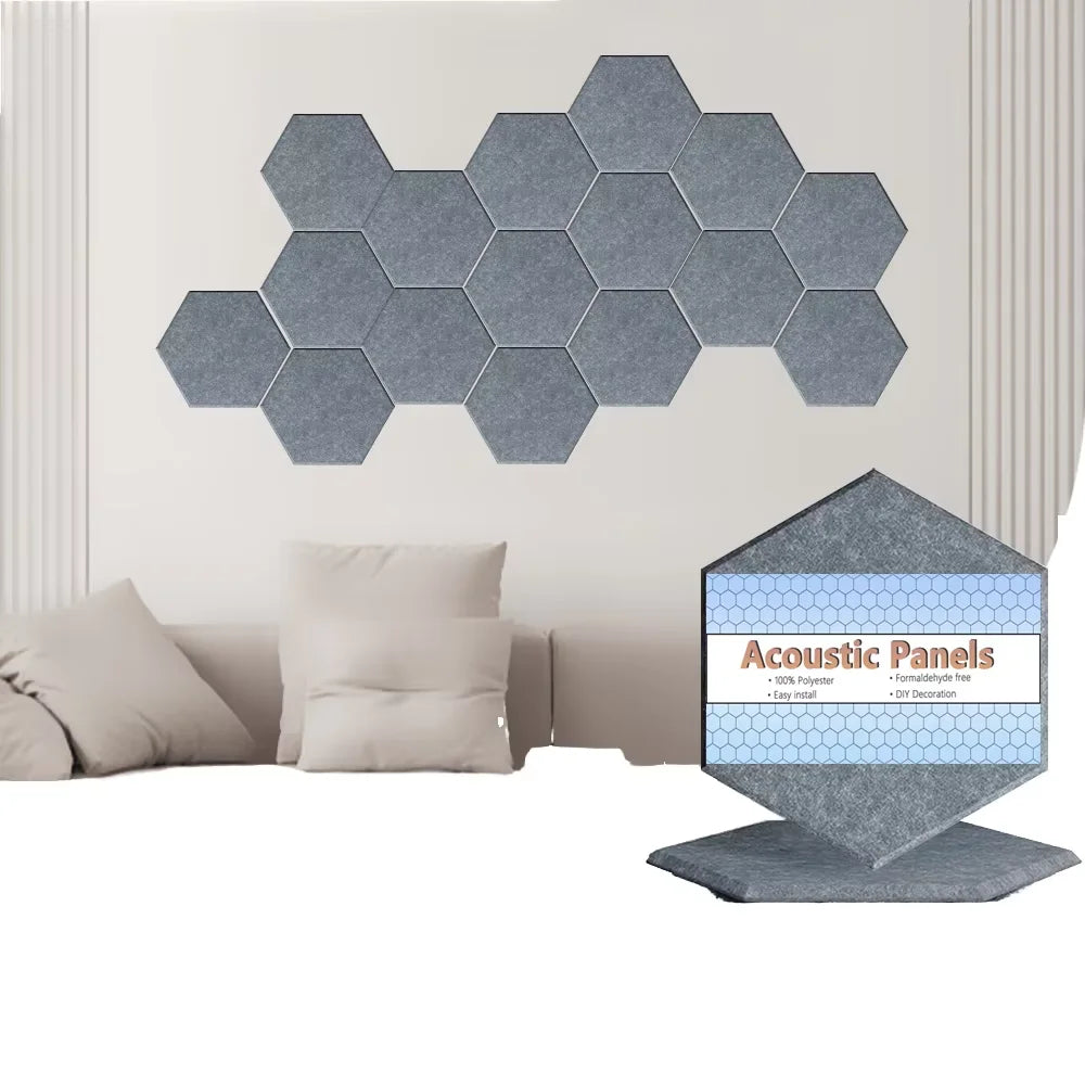 Sound Absorbing Wall Decorative Super Fireproof Noise Cancelling Polyester Fiber Pet Felt Acoustic Board Soundproof Wall Coverin