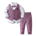 Supply Boy Formal Suit for Wedding Stripe Vest Kids Two Piece Sets Boys Popular Boys Formal Suit