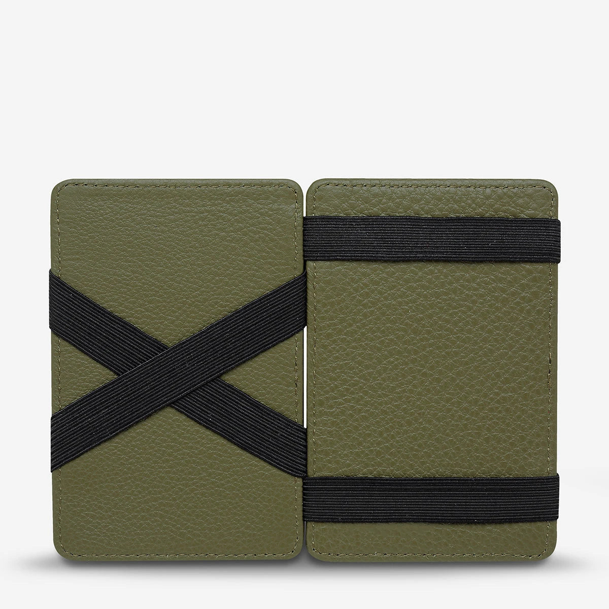 Wholesale Elastic Stretch ID Credit Card Holder Genuine Leather Men Rifold Card Holder Wallet
