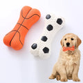 Factory Wholesale Eco-Friendly Latex Basketball Chew Toy for Dogs Sound Interactive Self-Deboring Rubber Pet Supplies