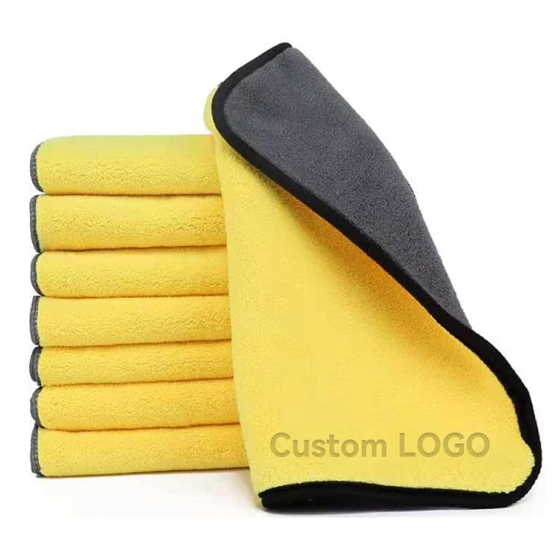 Premium 600gsm Microfiber Car Cleaning Towel Quick-Dry and Compressed with Custom Logo Multipurpose for Kitchen and Car MegaBDM