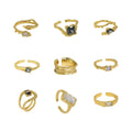 Wholesale 925 Silver Rings Jewelry Women 925 Sterling Silver Colorful Diamond Rings Minority Design Adjustable Ring Women