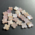 Natural MOP Mother of Pearl Pink Shell Clover Flower Gemstones
