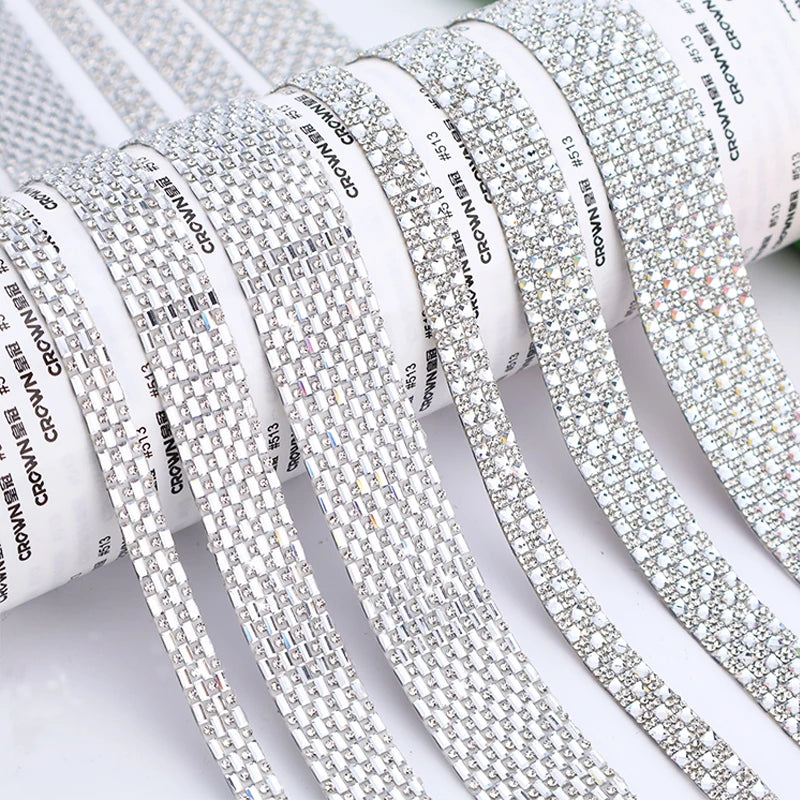 Crystal Glass Rhinestones Self Adhesive Rhinestones Trimming Beads Applique for Crystal Fashion Accessories DIY Clothing Shoes