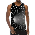 Fitspi Tank Top Men 3d Print Psychedelic Hole Sleeveless Fashion Pattern Tops Vest 6xl Plus Size Man Clothing Casual