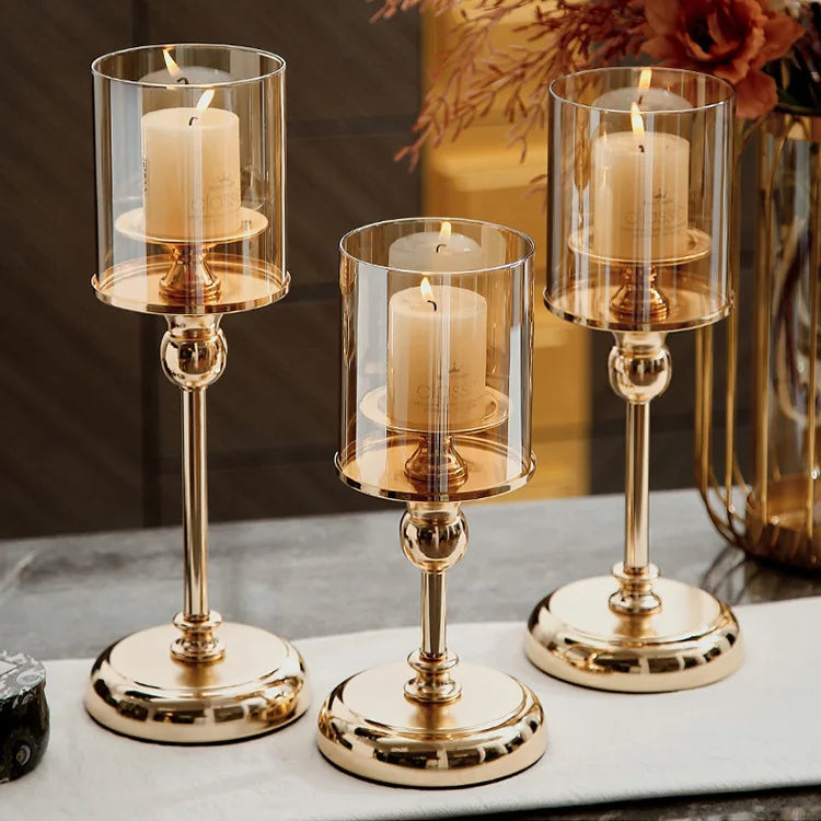 Modern European Style Candelabra Electroplated Metal Handmade Wedding & Home Decor Windshield