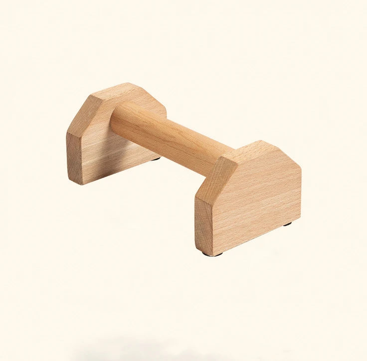 Portable Wooden Push-Up Bars Fitness Anti-Slip Parallettes Brackets Dip Stands for Handstand and Push-Up Exercise