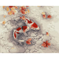 CHENISTORY DZ99041 Beautiful Fish in Pond - DIY Painting by Numbers Kit for Dropshipping with Wholesale