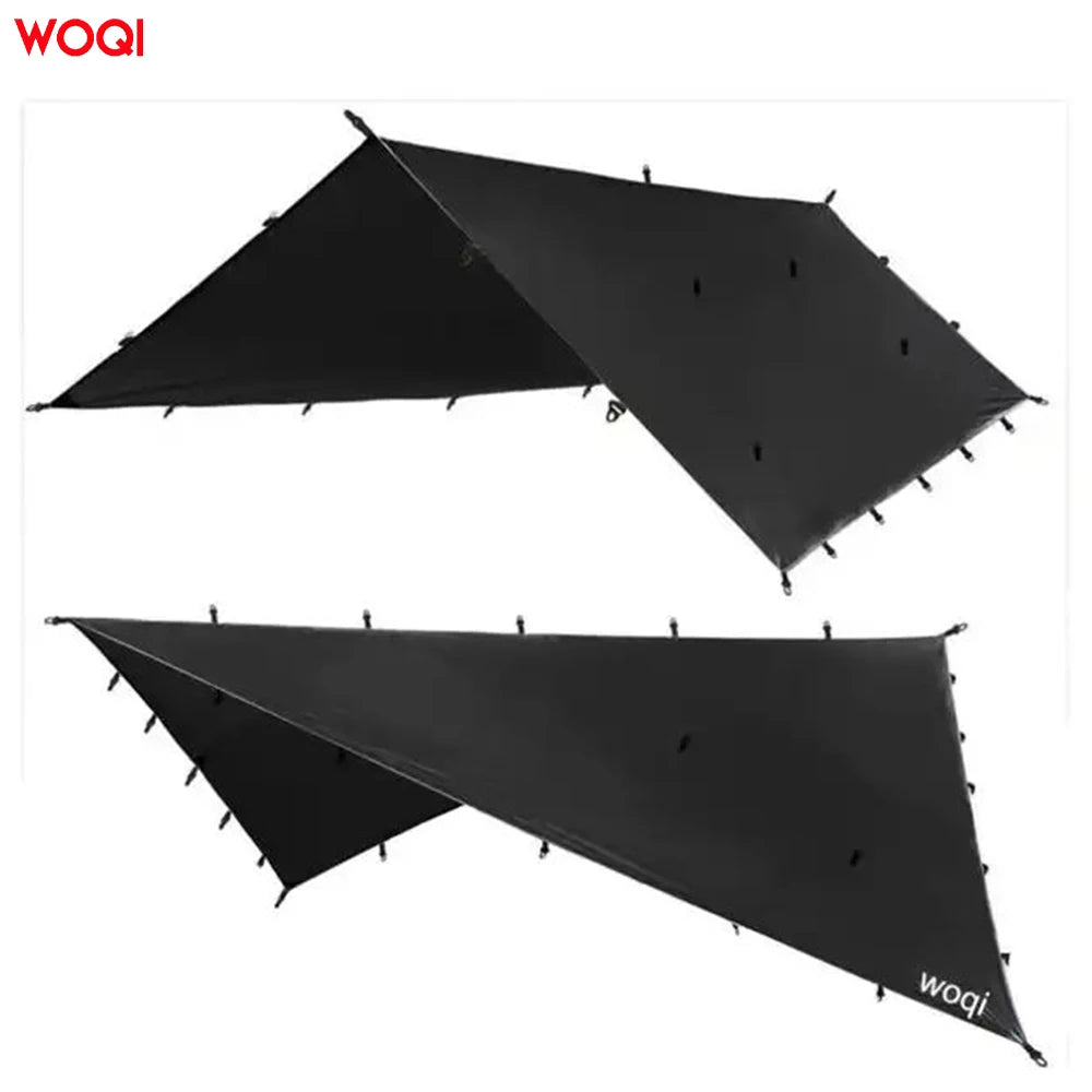 WOQI  Ultralight Waterproof Tent Outdoor Family Portable 3-4 Person Camping Hammock Rain Fly Tarp