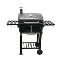 Premium Charcoal BBQ Grill Trolley Smoker with Side Table Convenient Portable Barbecue Grill