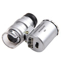 Mini 45x Microscope Magnifying with LED Light Pocket Jewelry Magnifier Jeweler Loupe with 10X Folding Pocket Magnifier
