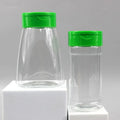 Empty PET Plastic Seasoning Bottles Spice Shaker Powder Containers Pepper Salt Jar With Flapper Cap