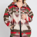 2025 Vintage Chaquetas De Mujer Breathable Reversible Tribal Aztec Print Patchwork Jacket Long Western Style for Women XL Size