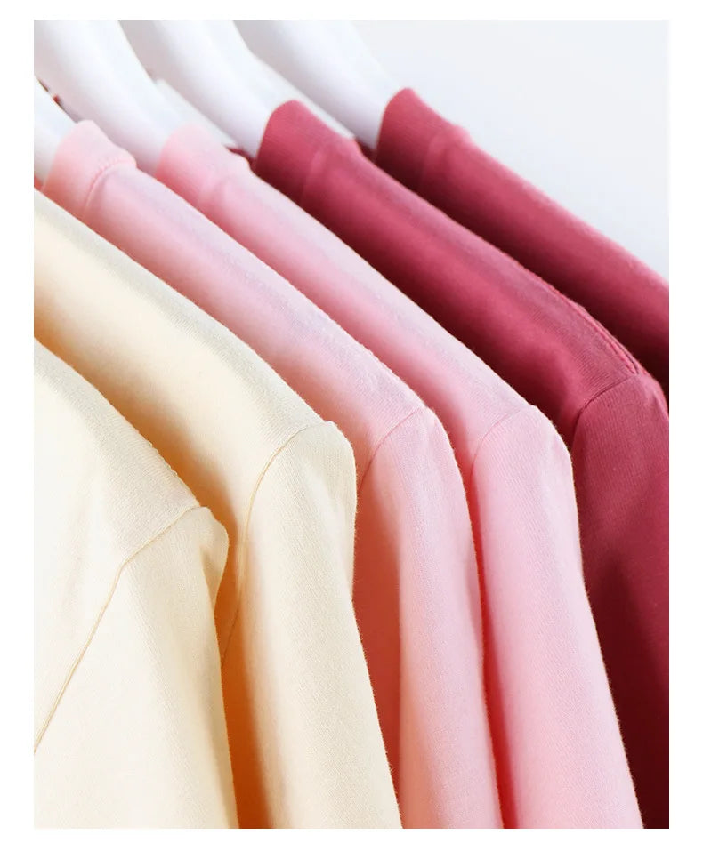 First Class Quality 230GSM Heavy Weight Custom Screen Printing logo Women's T-shirts