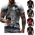 Wholesale Custom Summer 3D Printed Animal Print Short Sleeve Men's T-shirt-Eco-Friendly Breathable Hip Hop Fitness
