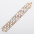 Women's Geometric Rectangle Hollow Rhinestone Wedding Fashion Bracelets Factory Pave Stone Charm Jewelry