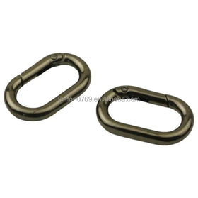 Stock Supply 32mm 1.25inch 4 Colors Metal Oval Bag Carabiner